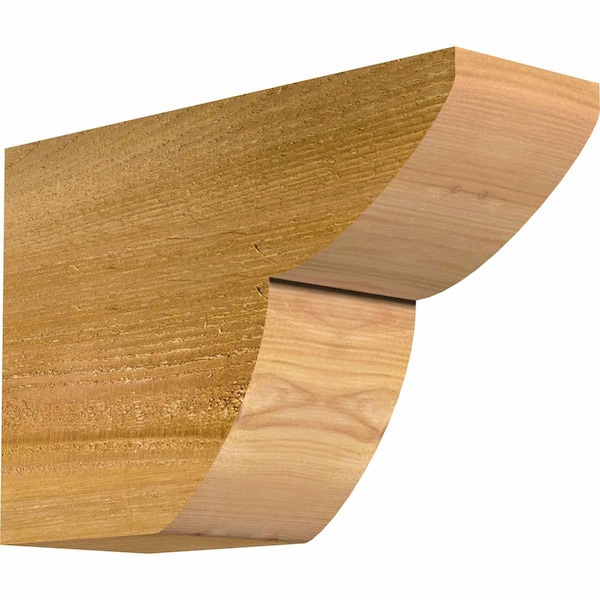 Ekena Millwork Crestline Rough Sawn Rafter Tail, Western Red Cedar, 4"W x 8"H x 12"L RFT04X08X12CRE00RWR - main